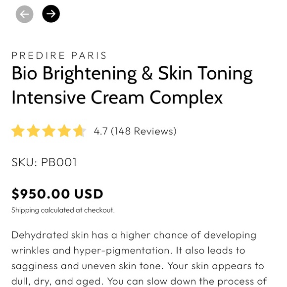 $950~ Bio Brightening & Skin Toning Cream PREDIRE PARIS - Picture 2 of 3
